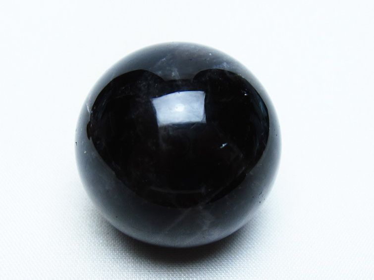 モリオン 丸玉 36mm 黒水晶 スフィア 置物 一点物 141-8065