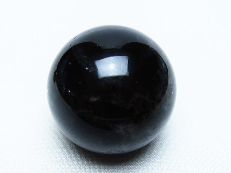 モリオン 丸玉 36mm 黒水晶 スフィア 置物 一点物 141-8066