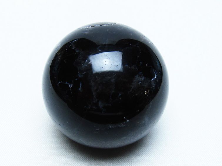 モリオン 丸玉 43mm 黒水晶 スフィア 置物 一点物 141-8067