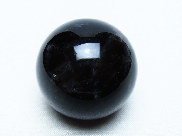 モリオン 丸玉 36mm 黒水晶 スフィア 置物 一点物 141-8068
