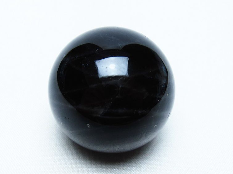 モリオン 丸玉 36mm 黒水晶 スフィア 置物 一点物 141-8069