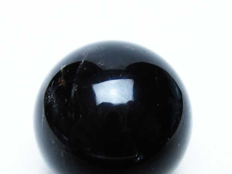モリオン 丸玉 36mm 黒水晶 スフィア 置物 一点物 141-8071