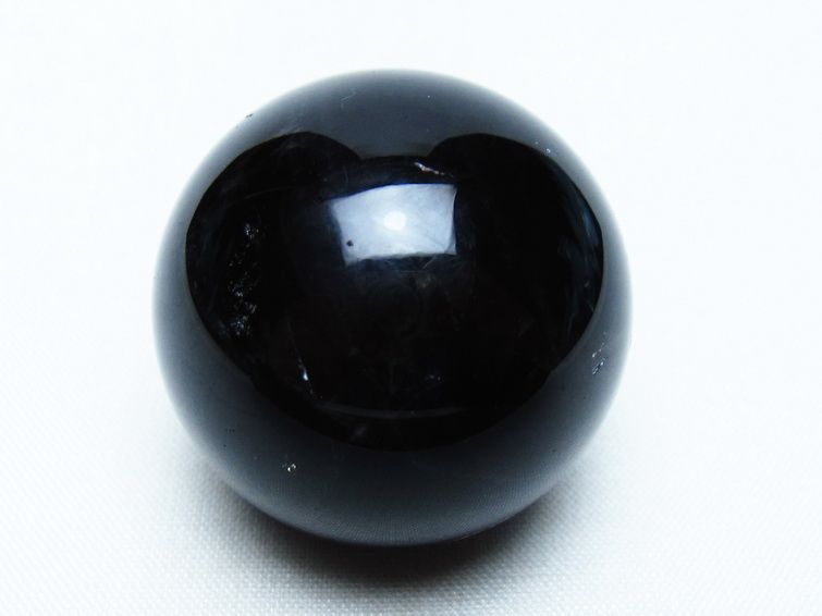 モリオン 丸玉 36mm 黒水晶 スフィア 置物 一点物 141-8072
