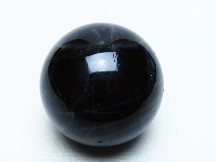 モリオン 丸玉 36mm 黒水晶 スフィア 置物 一点物 141-8073