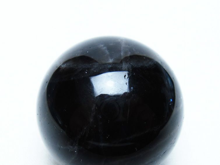 モリオン 丸玉 36mm 黒水晶 スフィア 置物 一点物 141-8073