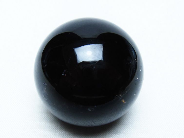 モリオン 丸玉 36mm 黒水晶 スフィア 置物 一点物 141-8074