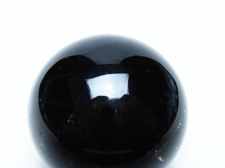 モリオン 丸玉 36mm 黒水晶 スフィア 置物 一点物 141-8074