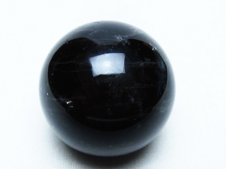 モリオン 丸玉 36mm 黒水晶 スフィア 置物 一点物 141-8076