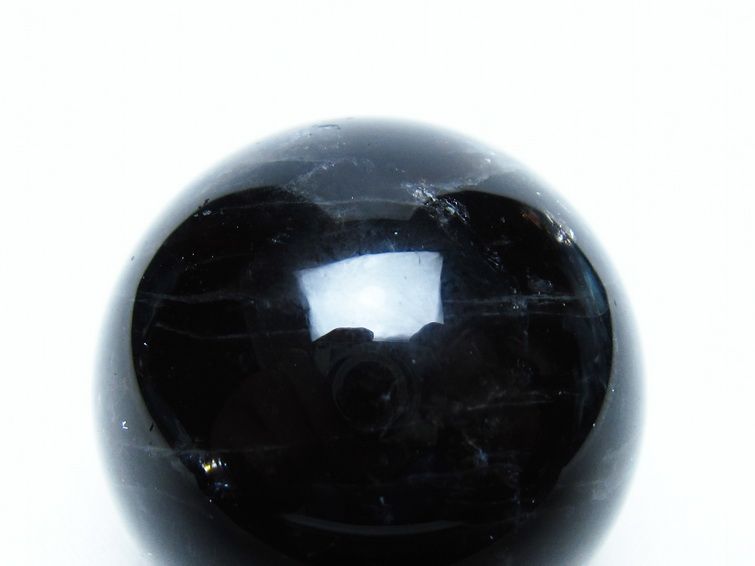 モリオン 丸玉 36mm 黒水晶 スフィア 置物 一点物 141-8076