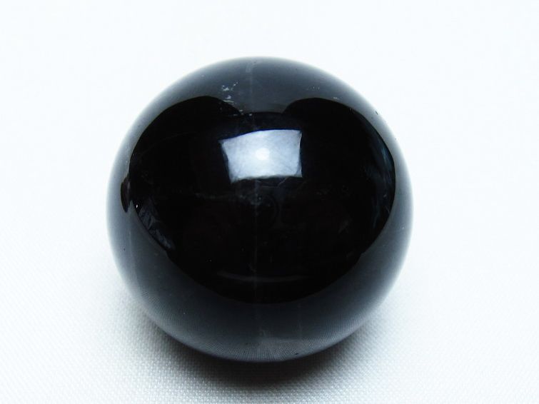モリオン 丸玉 36mm 黒水晶 スフィア 置物 一点物 141-8077