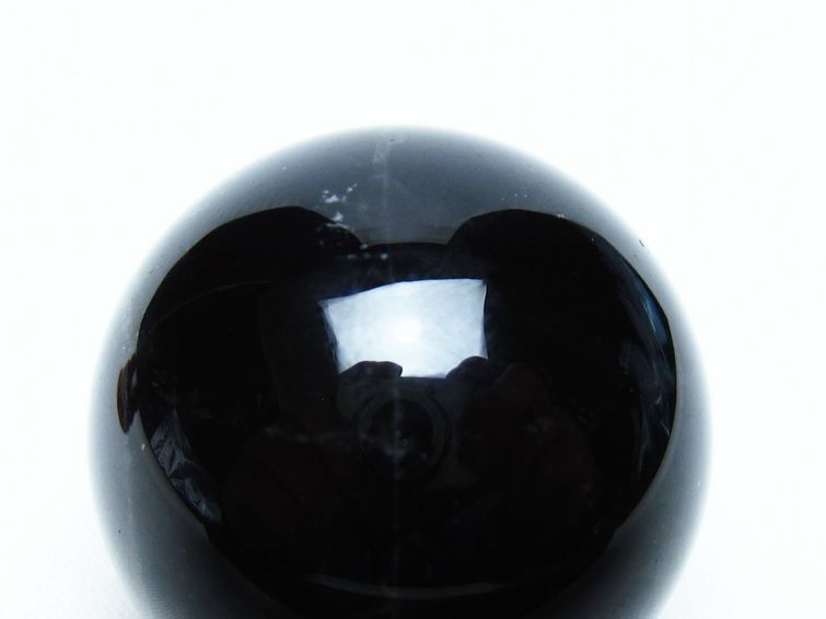 モリオン 丸玉 36mm 黒水晶 スフィア 置物 一点物 141-8077