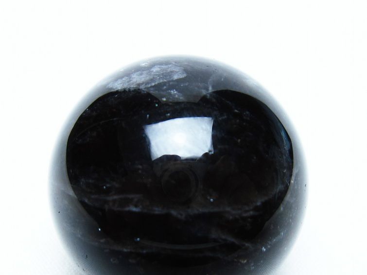 モリオン 丸玉 36mm 黒水晶 スフィア 置物 一点物 141-8078