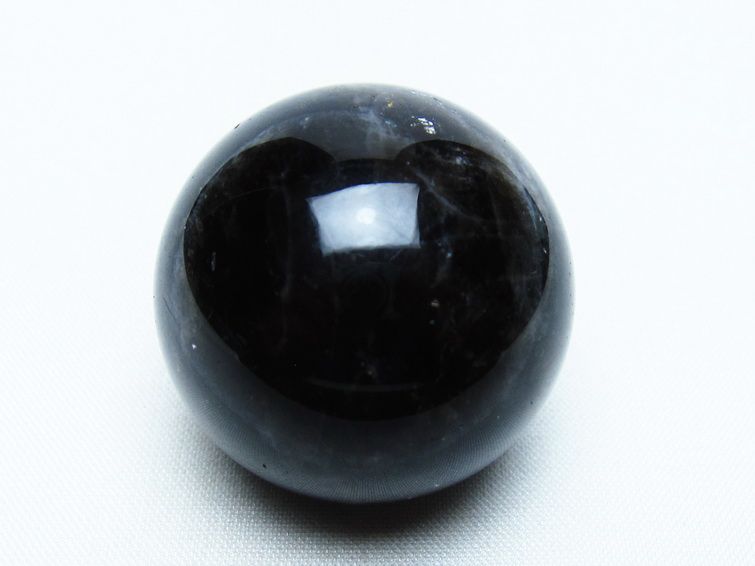 モリオン 丸玉 36mm 黒水晶 スフィア 置物 一点物 141-8079
