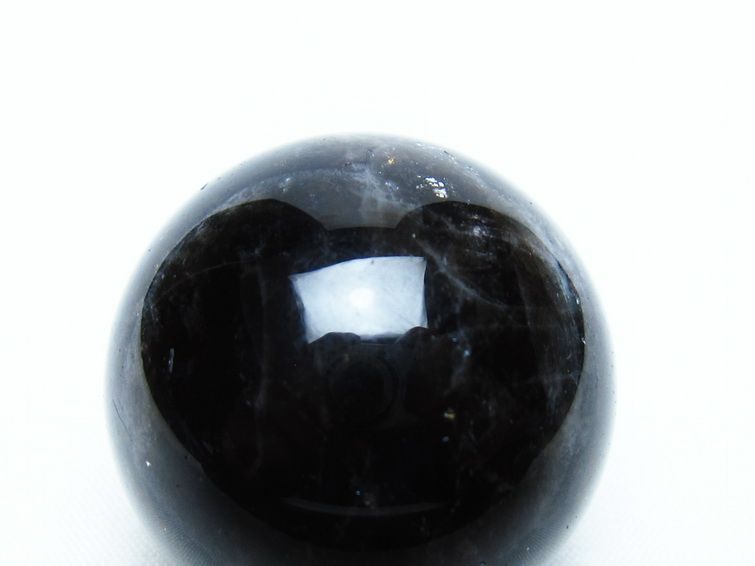 モリオン 丸玉 36mm 黒水晶 スフィア 置物 一点物 141-8079