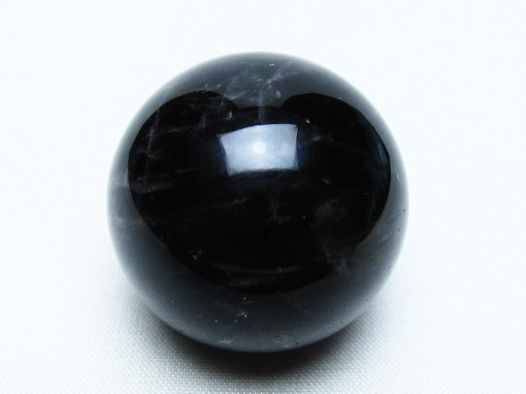 モリオン 丸玉 36mm 黒水晶 スフィア 置物 一点物 141-8081