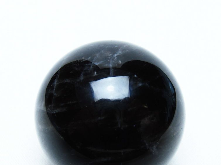 モリオン 丸玉 36mm 黒水晶 スフィア 置物 一点物 141-8081