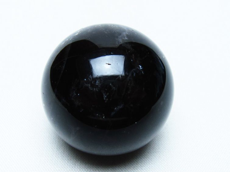 モリオン 丸玉 36mm 黒水晶 スフィア 置物 一点物 141-8083