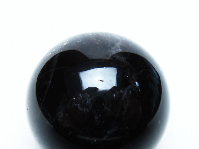 モリオン 丸玉 36mm 黒水晶 スフィア 置物 一点物 141-8083