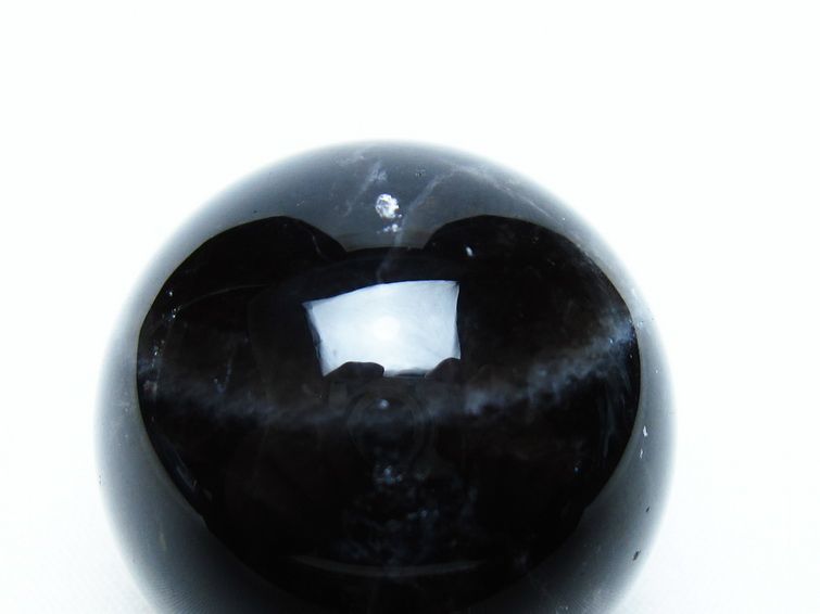 モリオン 丸玉 36mm 黒水晶 スフィア 置物 一点物 141-8084