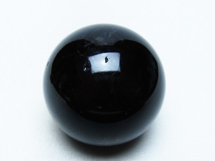 モリオン 丸玉 35mm 黒水晶 スフィア 置物 一点物 141-8085