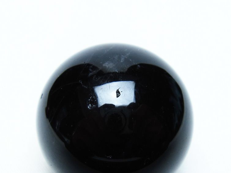 モリオン 丸玉 35mm 黒水晶 スフィア 置物 一点物 141-8085