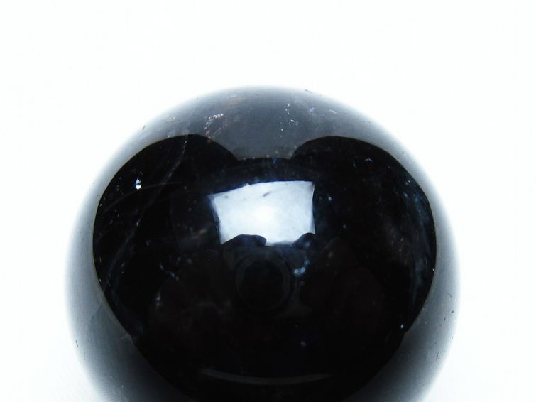 モリオン 丸玉 35mm 黒水晶 スフィア 置物 一点物 141-8086