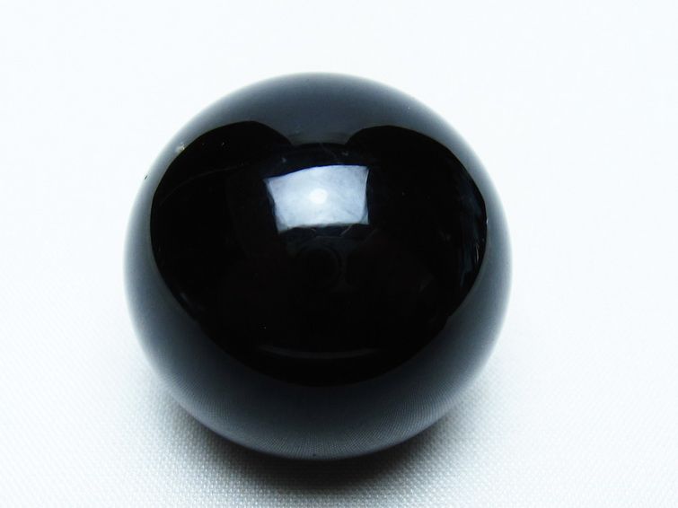モリオン 丸玉 35mm 黒水晶 スフィア 置物 一点物 141-8088