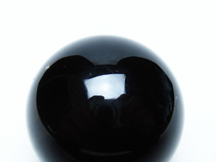 モリオン 丸玉 35mm 黒水晶 スフィア 置物 一点物 141-8088