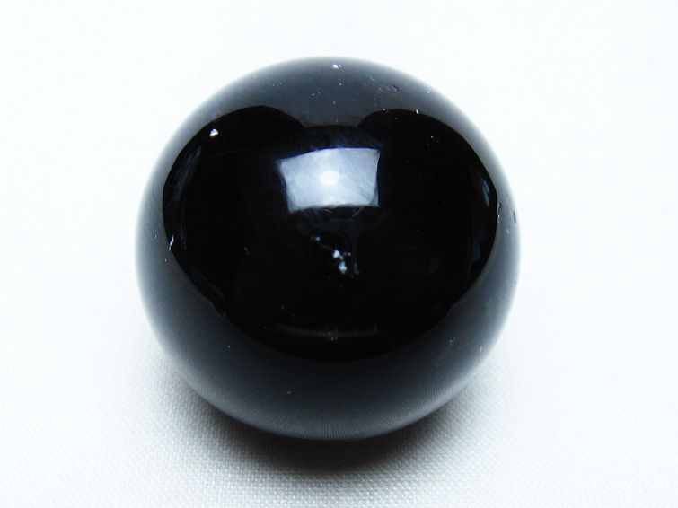 モリオン 丸玉 35mm 黒水晶 スフィア 置物 一点物 141-8089