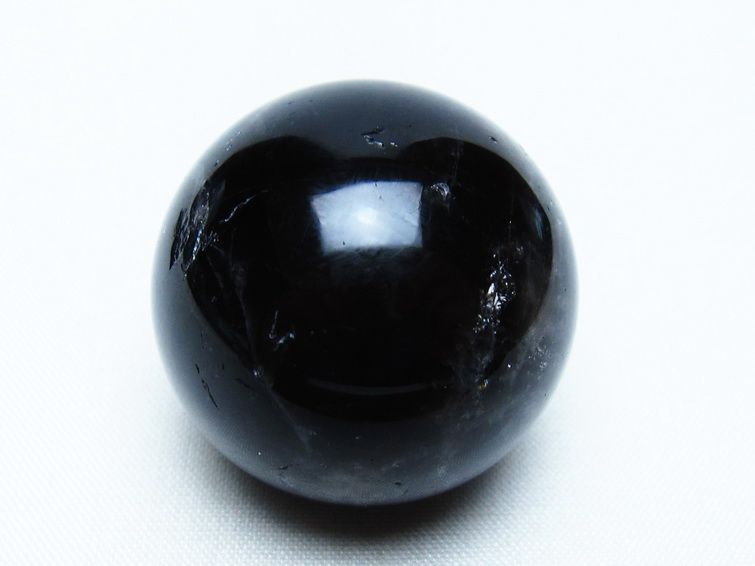 モリオン 丸玉 35mm 黒水晶 スフィア 置物 一点物 141-8090