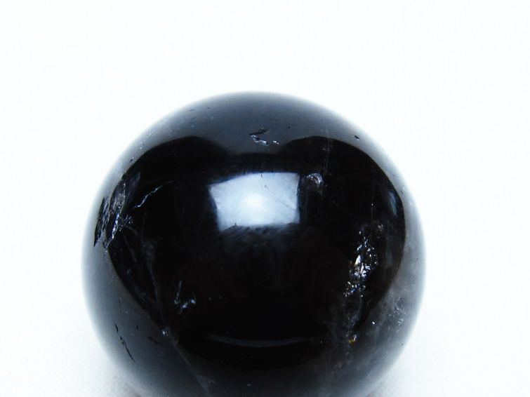 モリオン 丸玉 35mm 黒水晶 スフィア 置物 一点物 141-8090