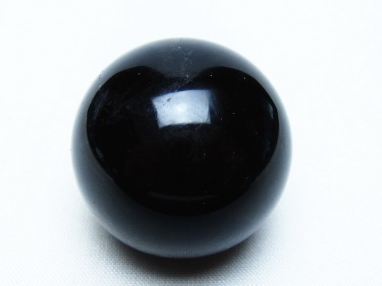 モリオン 丸玉 35mm 黒水晶 スフィア 置物 一点物 141-8091