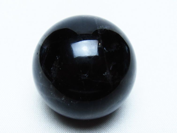 モリオン 丸玉 35mm 黒水晶 スフィア 置物 一点物 141-8093