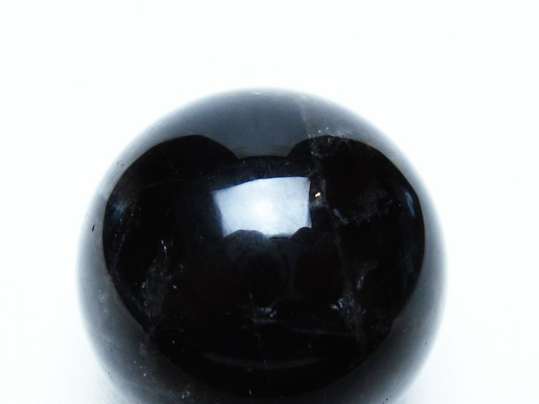モリオン 丸玉 35mm 黒水晶 スフィア 置物 一点物 141-8093
