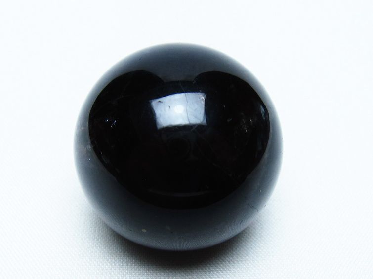 モリオン 丸玉 35mm 黒水晶 スフィア 置物 一点物 141-8095