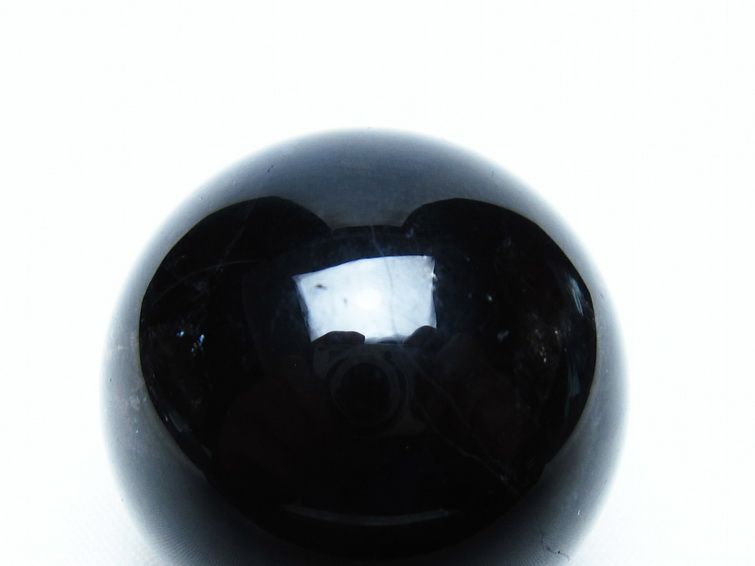 モリオン 丸玉 35mm 黒水晶 スフィア 置物 一点物 141-8095