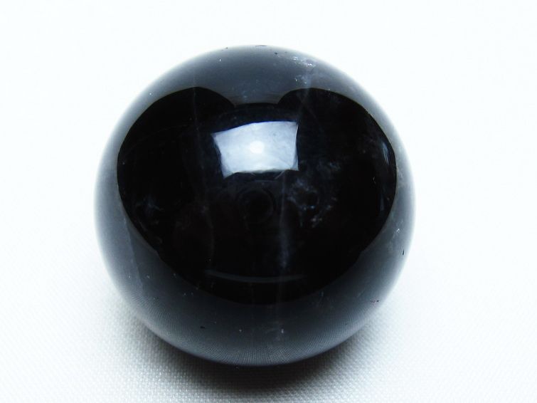 モリオン 丸玉 35mm 黒水晶 スフィア 置物 一点物 141-8096