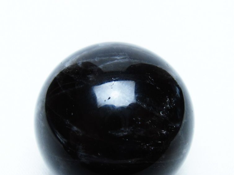 モリオン 丸玉 35mm 黒水晶 スフィア 置物 一点物 141-8097