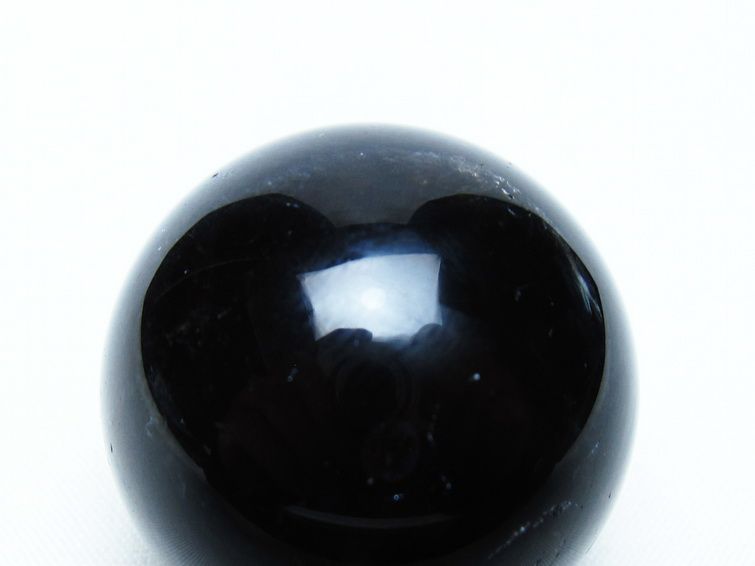 モリオン 丸玉 35mm 黒水晶 スフィア 置物 一点物 141-8099