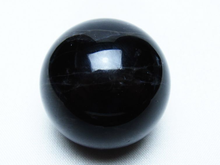 モリオン 丸玉 35mm 黒水晶 スフィア 置物 一点物 141-8101