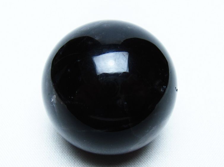 モリオン 丸玉 35mm 黒水晶 スフィア 置物 一点物 141-8102