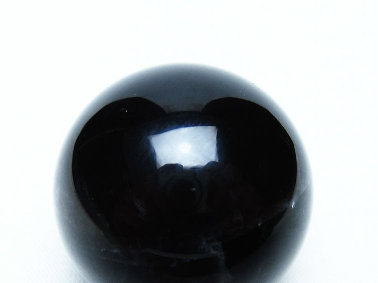 モリオン 丸玉 35mm 黒水晶 スフィア 置物 一点物 141-8104
