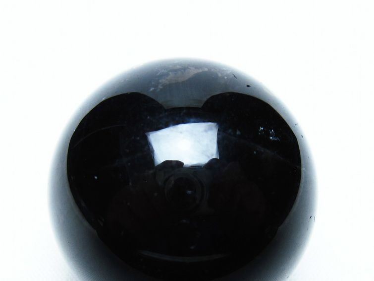 モリオン 丸玉 35mm 黒水晶 スフィア 置物 一点物 141-8105
