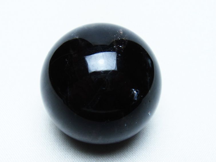 モリオン 丸玉 35mm 黒水晶 スフィア 置物 一点物 141-8106