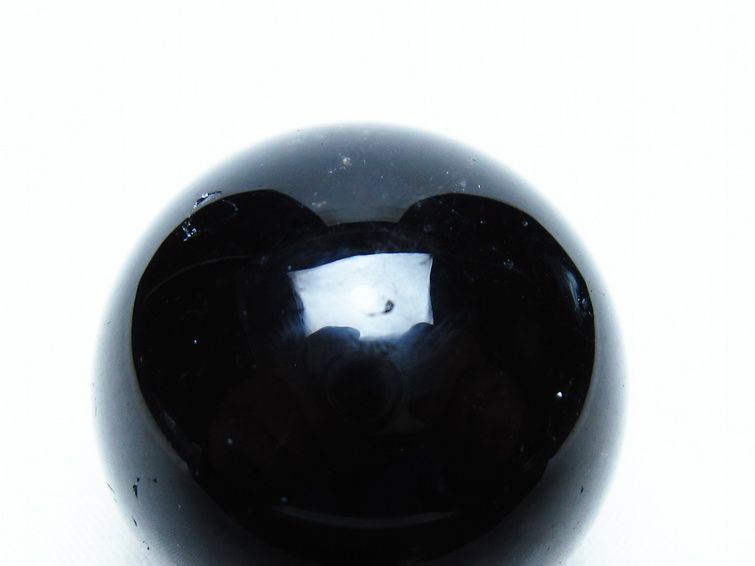 モリオン 丸玉 35mm 黒水晶 スフィア 置物 一点物 141-8107