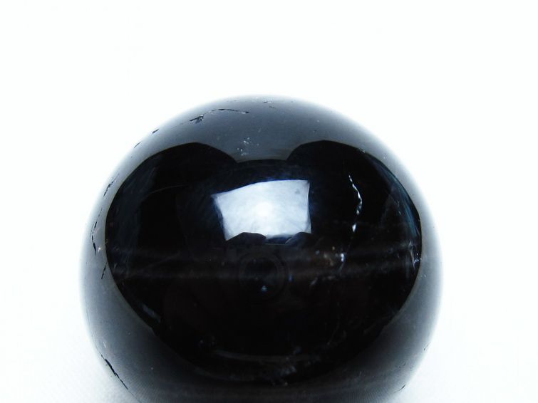 モリオン 丸玉 35mm 黒水晶 スフィア 置物 一点物 141-8108