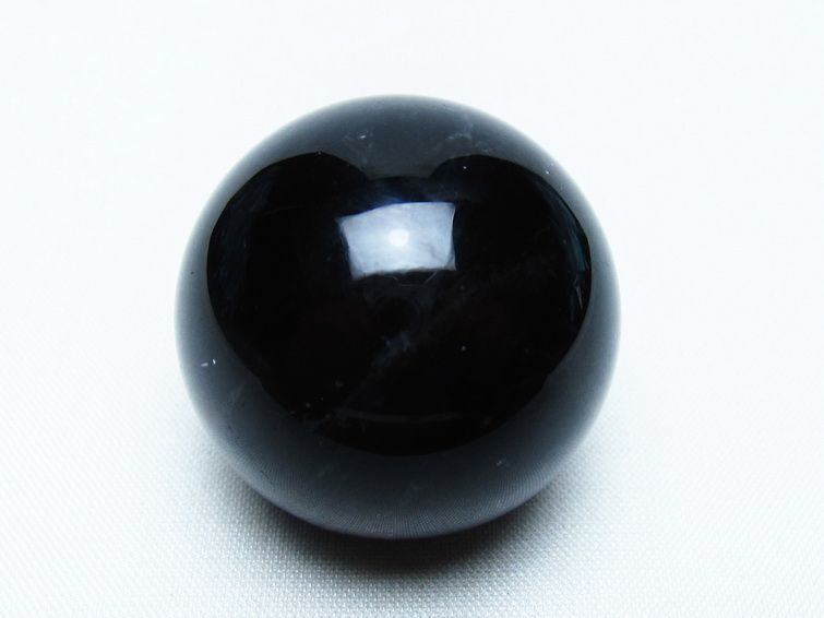 モリオン 丸玉 35mm 黒水晶 スフィア 置物 一点物 141-8109