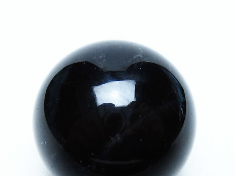 モリオン 丸玉 35mm 黒水晶 スフィア 置物 一点物 141-8109