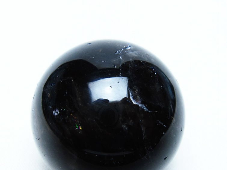 モリオン 丸玉 35mm 黒水晶 スフィア 置物 一点物 141-8110