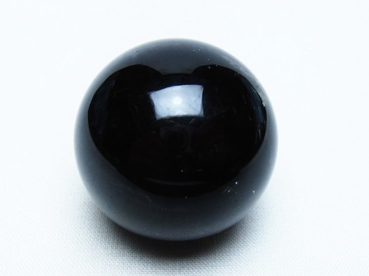 モリオン 丸玉 35mm 黒水晶 スフィア 置物 一点物 141-8111